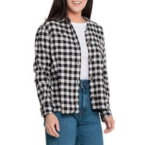 Carhartt Women's Black Long Sleeve Button-Up Rugged Flex Flannel Shirt XL NEW